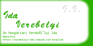 ida verebelyi business card